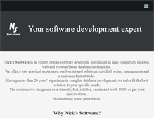 Tablet Screenshot of nicks-software.com